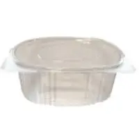 Multi Plastb?ger Verive 1500 ml oval h?ngslet l?g 208x182x76 mm RPET Klar,6 ps x 50 stk/krt