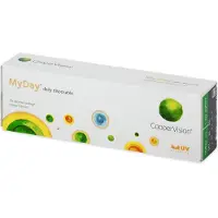 CooperVision (30er Packung) Tageslinsen (1 dpt & BC 8.4) mit UV-Schutz für Allergiker & trockenere Augen