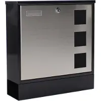 Rottner Briefkasten Design Mailbo x schwarz
