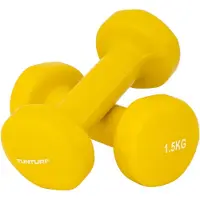 Tunturi Kurzhantel-Set, farbige Hanteln mit 2 x 1,5 kg, Vinyl, Stahlhanteln