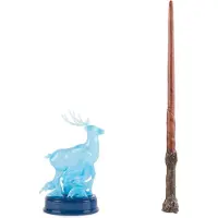 Harry Potter Wizarding World Harry Potter - Leuchtzauberstab von Harry Potter mit Patronus-Projektion, ca. 33 cm, Abenteuer, 5 Jahr(e), LR44, Akkus/Batterien enthalten