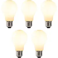 LUEDD 5er-Set dimmbare E27 LED-Lampen Opalglas 7W 806 lm 2200K