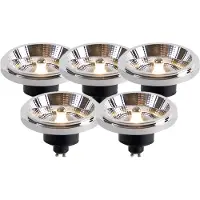 LUEDD 5er-Set LED-Lampen AR111 GU10 11W 2000K-3000K Dim to Warm