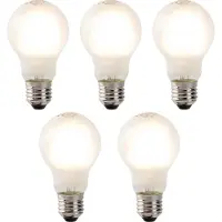 LUEDD Set mit 5 dimmbaren E27 LED-Glühlampen aus satiniertem Glas 320 lm 2700K