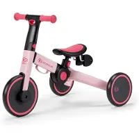 Kinderkraft 4TRIKE - 3in1 Dreirad - ab 1 Jahr, Laufrad & Dreirad - leicht & sicher - Lernlaufwagen - Rose