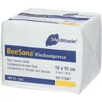 Meditrade Vlieskompressen Unsteril 10x10 cm 4fach 100 St