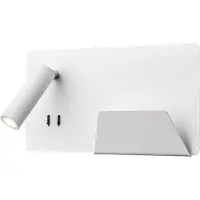 SLV 1003458 SOMNILA SPOT, Indoor LED Wandaufbauleuchte 3000 K weiß Version rechts inkl. USB Anschluss