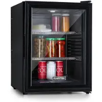 Klarstein Kühlschrank, Mini Kühlschrank mit Glastüre, Mini-Kühlschrank für Getränke, Snacks & Kosmetik, Kühlschrank Klein & Leise, Verstellbare Ablagen, Kleiner Skincare Kühlschrank 12-18°C, 42L