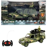 Toi-Toys - Ferngesteuertes Fahrzeug - Alfafox Militär Jeep mit Soldat (22cm)