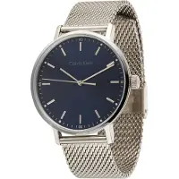 Calvin Klein Analog Quarzuhr für Herren Kollektion MODERN MESH mit Silbernes Ede