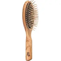 Kostkamm Holzbürste - gerade Holznoppe oval