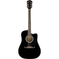 Fender FA-125CE Dreadnought Elektroakustik WN schwarz - Fast neu