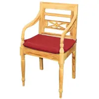 Lestix International Sitzauflage 45 cm x 42 cm für Gartenstuhl Aoste TS-2010 - rot