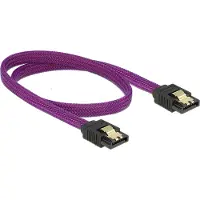 DeLOCK 83691, 0,5 m, SATA III, SATA 7-pin, SATA 7-pin, Männlich/Männlich, Violett