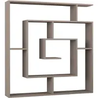 Decortie | Wandschrank Darius braun Spanplatte 125x129x22 cm | NADUVI