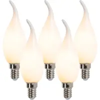 LUEDD 5er Set E14 dimmbare LED Glühlampen F35 matt 3W