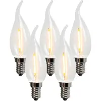 LUEDD Set mit 5 E14 LED-Filament-Kerzenlampen BXS35 1W 100LM 2200K