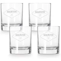 Libbey Whiskygläser mit Gravur (4 Stück)