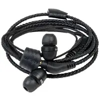 Wraps WRAPSLBLK-V15M Natural Leder In-Ear-Kopfhörer mit Patentiertem Verschlusssystem