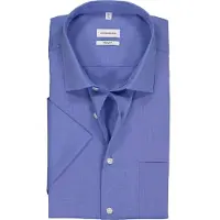 Seidensticker Hemd Modern Fit Kent kurzarm bügelfrei blue