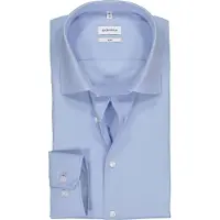 Seidensticker Businesshemd "Schwarze Rose", Herren, Gr. XXL45, normale Ärmellängen, blau, 100% Baumwolle, unifarben, slim fit, 2-Knopf-Manschette, Hemden Businesshemd, Slim 1/1 Kentkragen Uni