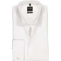 Olymp Luxor Hemd Modern Fit Doppelmanschette Weiß