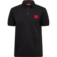 HUGO für Herren. 50466202 Dereso Poloshirt schwarz (L), Lässig, Baumwolle, Kurzarm