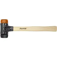 Wiha 26613, Rückschlagfreier Hammer, Holz, Schwarz, Orange, Holz, 131 mm, 360 mm, 1,1 kg