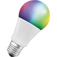 Ledvance 00217478, Intelligentes Leuchtmittel, WLAN, Mehrfarbig, Edelstahl, Weiß, Integrierte LED, E27, A-Form