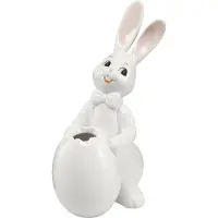 Goebel Figur " Hase mit Vase Snow White - Little Spring " in Bunt | Gr.: onesize