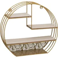 Atmosphera - Wandregal 39,3 x 10,5 x 36 cm aus Holz und Metall