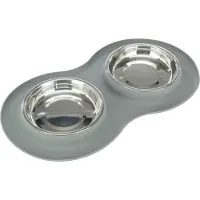 Trixie Edelstahl Silikon Futternapf-set Mit Schüssel 0.3 L