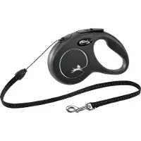 Flexi Rollleine Classic - Cord Leash - Schwarz - S - 8 Meter