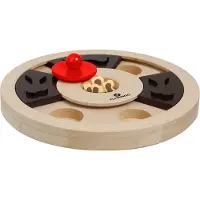 Flamingo Hölzerne Gehirn Zug hera - 25 cm Hund