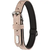 Flamingo Delu Halsband mit Neoprenpolsterung, Taupe, XS/S