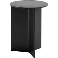 HAY Slit Beistelltisch, schwarz, Eiche, Ø 35 cm - , Slit, Schwarz, für Wohnzimmer, Holz, Modern