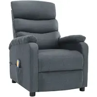 vidaXL Massagesessel Hellgrau Stoff
