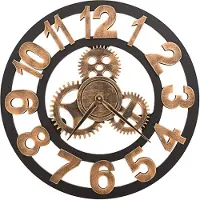 vidaXL Wanduhr Metall 58 cm Golden und Schwarz