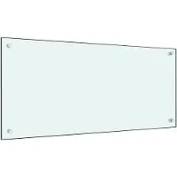 vidaXL Küchenrückwand Milchweiß 90x40 cm Hartglas