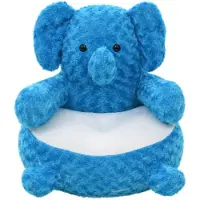 vidaXL Elefant Kuscheltier Plüsch Blau