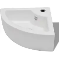 vidaXL Waschbecken mit Überlauf 45 x 32 x 12,5 cm Weiß
