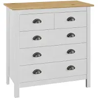 vidaXL Sideboard Hill Weiß 79x40x80 cm Massivholz Kiefer