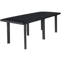 vidaXL Gartentisch Anthrazit 216x90x72 cm Kunststoff