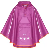 Playshoes Regenponcho faltbarer fuchsiafarbener Poncho Junior Größe S
