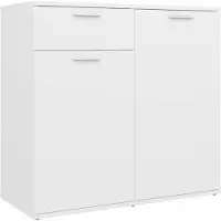 vidaXL Sideboard Weiß 80x36x75 cm Holzwerkstoff