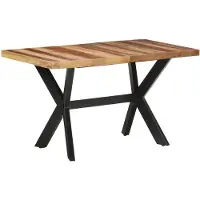 vidaXL Esstisch 140x70x75 cm Massivholz Honigfarben