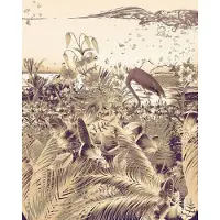 Komar Vliestapete "Digitaldruck Vlies - Fantasia Dark - Größe 200 x 250 cm" bedruckt glatt Wohnzimmer, Schlafzimmer