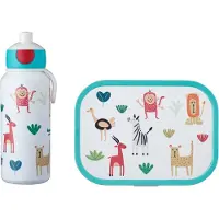 Mepal Pausenset Campus (Trinkflasche Pop-up und Brotdose) - Animal Friends