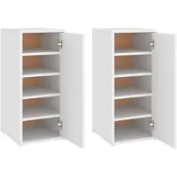 vidaXL Ollinar (2x Schuhschrank mit Tür)