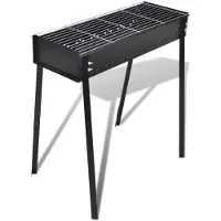 vidaXL BBQ Grill Säulengrill Standgrill Kohlegrill Barbeque Quadratisch